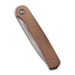 Civivi Stylum Front Flipper / Slip Joint Knife - Brown Micarta Handle (2.96'' Gray Stonewashed 10Cr15CoMoV) - UK FRIENDLY CARRY KNIFE - C20010B-A - Image 5