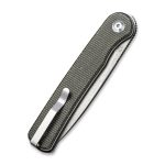 CIVIVI Stylum Front Flipper / Slip Joint Knife - Dark Green Micarta Handle (2.96'' Gray Stonewashed 10Cr15CoMoV) - UK FRIENDLY CARRY KNIFE - C20010B-C - Image 6