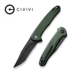 CIVIVI Mini Sandbar Flipper Knife Micarta Handle (2.95" Nitro-V Blade)