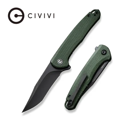 CIVIVI Mini Sandbar Flipper Knife Micarta Handle (2.95" Nitro-V Blade)