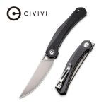 Civivi Lazar Front Flipper Knife Black G10 Handle (3.31" Gray Stonewashed 10Cr15CoMoV) C20013-1