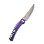 Civivi Lazar Front Flipper Knife Purple G10 Handle (3.31" Gray Stonewashed 10Cr15CoMoV) C20013-2 - Image 4