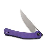 Civivi Lazar Front Flipper Knife Purple G10 Handle (3.31" Gray Stonewashed 10Cr15CoMoV) C20013-2 - Image 2