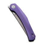 Civivi Lazar Front Flipper Knife Purple G10 Handle (3.31" Gray Stonewashed 10Cr15CoMoV) C20013-2 - Image 8