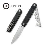 CIVIVI Crit Front Flipper Knife With Multi-Tool Black G10 Handle (3.18" Stonewashed Nitro-V) C 20014F-1