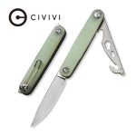CIVIVI Crit Front Flipper Knife With Multi-Tool Natural G10 Handle (3.18" Stonewashed Nitro-V) C 20014F-2