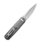 CIVIVI Lumi Front Flipper Knife Grey G10 Handle (2.56" Stonewashed 14C28N) C20024-2 - Image 4