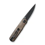 CIVIVI Lumi Front Flipper Knife Brown Burlap Micarta Handle (2.56" Black Stonewashed 14C28N Blade) C20024-5 - Image 3