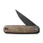 CIVIVI Lumi Front Flipper Knife Brown Burlap Micarta Handle (2.56" Black Stonewashed 14C28N Blade) C20024-5 - Image 5