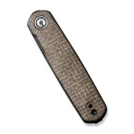 CIVIVI Lumi Front Flipper Knife Brown Burlap Micarta Handle (2.56" Black Stonewashed 14C28N Blade) C20024-5 - Image 6