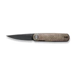 CIVIVI Lumi Front Flipper Knife Brown Burlap Micarta Handle (2.56" Black Stonewashed 14C28N Blade) C20024-5 - Image 4