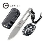 CIVIVI Minimis Fixed Blade Neck Knife With Kydex Sheath (2.22" Stonewashed 10Cr15CoMoV) C20026-2