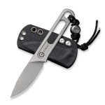 CIVIVI Minimis Fixed Blade Neck Knife With Kydex Sheath (2.22" Stonewashed 10Cr15CoMoV) C20026-2 - Image 5