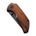CIVIVI Thug 2 Thumb Stud Knife Cuibourtia Wood Handle (2.69" Black Hand Rubbed Damascus) C20028C-DS1 - Image 6