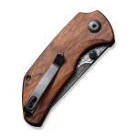 CIVIVI Thug 2 Thumb Stud Knife Cuibourtia Wood Handle (2.69" Black Hand Rubbed Damascus) C20028C-DS1 - Image 7
