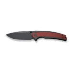 CIVIVI Teraxe Flipper Knife Black Steel Handle With Burgundy G10 Inlay (3.48" Black Stonewashed Nitro-V Blade) C20036-1 - Image 5
