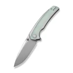 CIVIVI Teraxe Flipper Knife Plain Steel Handle With Natural G10 Inlay (3.48" Silver Bead Blasted Nitro-V Blade) C20036-2 - Image 6