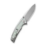 CIVIVI Teraxe Flipper Knife Plain Steel Handle With Natural G10 Inlay (3.48" Silver Bead Blasted Nitro-V Blade) C20036-2 - Image 7
