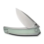 CIVIVI Teraxe Flipper Knife Plain Steel Handle With Natural G10 Inlay (3.48" Silver Bead Blasted Nitro-V Blade) C20036-2 - Image 4