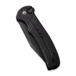 CIVIVI Cogent Pocket Knife with Button Lock and Flipper Opener - Black G10 handle (3.47" Black Stonewashed 14C28N With Half Serrated) C 20038E-1 - Image 6