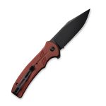 CIVIVI Cogent Pocket Knife with Button Lock and Flipper Opener C20038E-2 - Burgundy G10 handle (3.47" Black Stonewashed 14C28N With Half Serrated) C 20038E-2 - Image 5