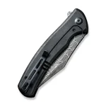 CIVIVI Sinisys Flipper Knife Twill Carbon Fiber Overlay On Black G10 Presentation With Black Steel Lock Side Handle (3.7" Black Hand Rubbed Damascus) C20039-DS1 - Image 7