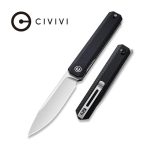 CIVIVI Exarch Front Flipper Knife Black G10 Handle (3.22'' Satin D2) - C2003C