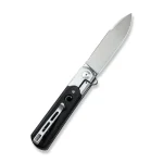 CIVIVI Banneret Flipper Knife Plain Steel Handle With Black G10 Inlay (3.48" Silver Bead Blasted Nitro-V) C20040D-2 - Image 8