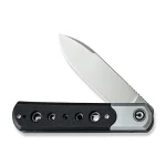 CIVIVI Banneret Flipper Knife Plain Steel Handle With Black G10 Inlay (3.48" Silver Bead Blasted Nitro-V) C20040D-2 - Image 6