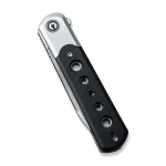 CIVIVI Banneret Flipper Knife Plain Steel Handle With Black G10 Inlay (3.48" Silver Bead Blasted Nitro-V) C20040D-2 - Image 5