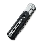 CIVIVI Banneret Flipper Knife Plain Steel Handle With Black G10 Inlay (3.48" Silver Bead Blasted Nitro-V) C20040D-2 - Image 4