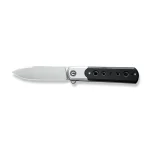 CIVIVI Banneret Flipper Knife Plain Steel Handle With Black G10 Inlay (3.48" Silver Bead Blasted Nitro-V) C20040D-2 - Image 7