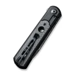 CIVIVI Banneret Black Steel Handle With Black G10 / Twill Carbon Fiber Inlay (3.48" Black Hand Rubbed Damascus) C20040D-DS1 - Image 6