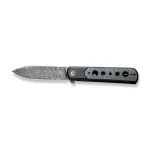 CIVIVI Banneret Black Steel Handle With Black G10 / Twill Carbon Fiber Inlay (3.48" Black Hand Rubbed Damascus) C20040D-DS1 - Image 5