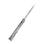 CIVIVI Cachet Flipper Knife Diamond Patterned Gray Steel Handle With Ivory G10 Inlay (3.48" Silver Bead Blasted 14C28N) C20041B-2 - Image 3