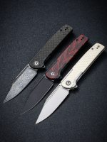 CIVIVI Cachet Flipper Knife Diamond Patterned Gray Steel Handle With Ivory G10 Inlay (3.48" Silver Bead Blasted 14C28N) C20041B-2 - Image 10