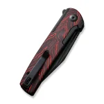 CIVIVI Cachet Flipper Knife Black Steel Handle With Red & Black G10 Inlay (3.48" Black Stonewashed 14C28N) C20041C-1 - Image 8