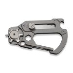 CIVIVI Polymorph Carabiner Keychain Multi-Tool - Gray Titanium (Plain 9Cr18MoV Utility Blade With Extra 3PCS 9Cr18MoV Blades) C20045-1- UK FRIENDLY CARRY KNIFE - Image 2