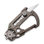 Civivi Polymorph Bronze Titanium Carabiner Keychain Multi-Tool (Plain 9Cr18MoV Utility Blade With Extra 3PCS 9Cr18MoV Blades) C20045-2 - UK FRIENDLY CARRY KNIFE - Image 7