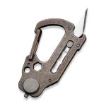 Civivi Polymorph Bronze Titanium Carabiner Keychain Multi-Tool (Plain 9Cr18MoV Utility Blade With Extra 3PCS 9Cr18MoV Blades) C20045-2 - UK FRIENDLY CARRY KNIFE - Image 5