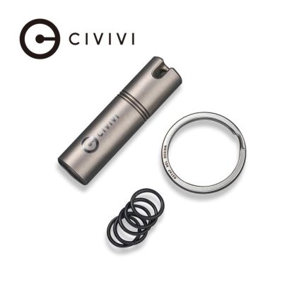 CIVIVI Key Bit Container - Grey Titanium (Steel Torx Screwdriver Tool Set (T6+T8) With 1 PC Steel Key Ring) C 20048-1