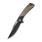 Dogma Flipper Knife Black Polished Brass Handle (3.46'' Black Stonewashed D2) C2005E - Image 9