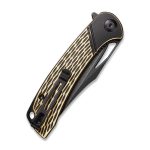 Dogma Flipper Knife Black Polished Brass Handle (3.46'' Black Stonewashed D2) C2005E - Image 4