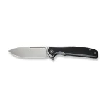 CIVIVI Voltaic Flipper Knife Plain Stainless Steel Handle With Black G10 Inlay (3.48" Silver Bead Blasted 14C28N) C20060-2 - Image 4