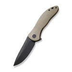 CIVIVI Synergy3 Flipper Knife Tan G10 Handle (3.24" Black Stonewashed Nitro-V Blade) C20075D-2 - Image 3