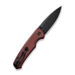 CIVIVI Altus Pocket Knife with Button Lock and Flipper Opener Burgundy G10 Handle (2.97" Black Stonewashed Nitro-V) C 20076-2 - Image 7