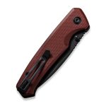 CIVIVI Altus Pocket Knife with Button Lock and Flipper Opener Burgundy G10 Handle (2.97" Black Stonewashed Nitro-V) C 20076-2 - Image 4