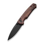 CIVIVI Altus Pocket Knife with Button Lock and Flipper Opener Cuibourtia Wood Handle (2.97" Black Stonewashed Nitro-V) C 20076-3 - Image 7