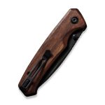 CIVIVI Altus Pocket Knife with Button Lock and Flipper Opener Cuibourtia Wood Handle (2.97" Black Stonewashed Nitro-V) C 20076-3 - Image 4