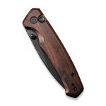 CIVIVI Altus Pocket Knife with Button Lock and Flipper Opener Cuibourtia Wood Handle (2.97" Black Stonewashed Nitro-V) C 20076-3 - Image 2